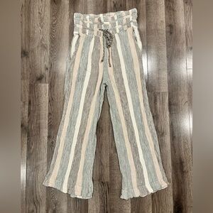Free People Hamilton Wide Leg Striped Palazzo Pant